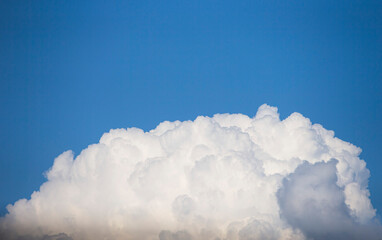 blue sky with cloud closeup. natural background and texture for design.