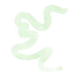 Green Watercolor Doodle Squiggle