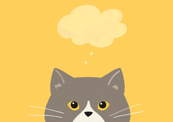 Illustration of a cute cat.
