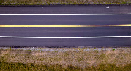 Aerial view of the road in the city of Cananéia. Highway in Pariquera Açu