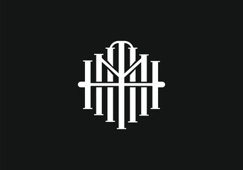 HMY monogram vector logo design template