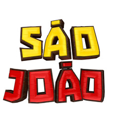 label sao joao 3d render festa junina brazil