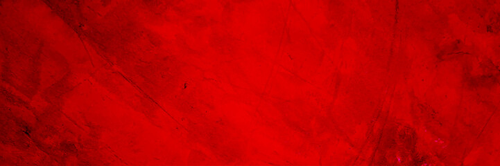 Obraz premium Red textured concrete wall background. Dark edges