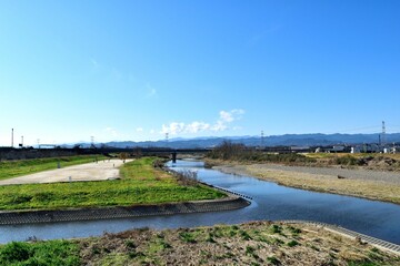 【埼玉県坂戸市】高麗川河川敷 高麗川橋方面