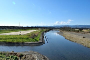 【埼玉県坂戸市】高麗川河川敷 高麗川橋方面