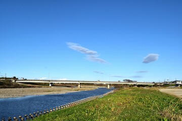 【埼玉県坂戸市】高麗川河川敷 高麗川橋方面