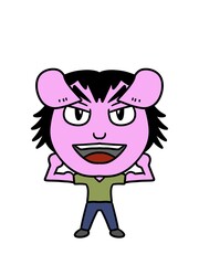 cute cartoon on white background