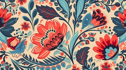 seamless pattern with flowers