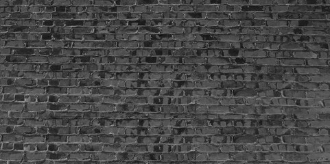 Black brick wall texture vector illustration. Old brick black color wall. Vintage background