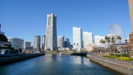 Obraz premium 都会の風景 みなとみらい