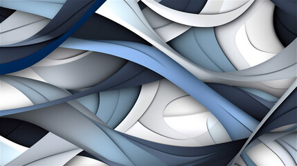 Generative AI, A modern abstract pattern in shades of gray, white, and blue