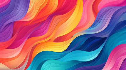 Fototapeta premium Generative AI, A vibrant abstract pattern in rainbow colors