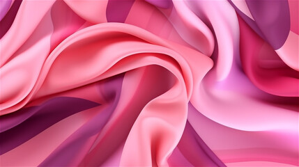 Generative AI, Pretty in Pink - Abstract Pattern for Fashion and Beauty
