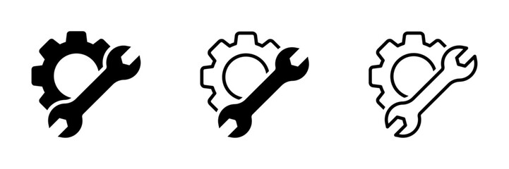 Manufacturing vector icons. Service vector icons set