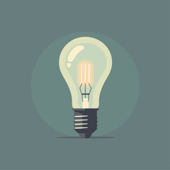 Edison bulb minimal vector illustration