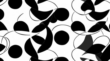 Generative AI, Monochrome Minimalism - Abstract Pattern for Social Media