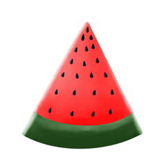 Watermelon slice, illustration, cartoon, fruit, food, summer, refreshing, juicy, sweet, fresh