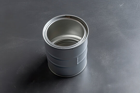 Empty crumpled can isolated on a white background