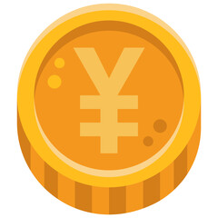 yuan coin flat icon