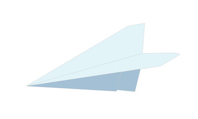白い紙飛行機のイラスト