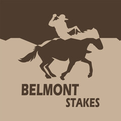belmont stakes slogan, typography graphic design, vektor illustration, for t-shirt, background, web background, poster and more.