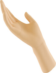 3D Render Hand Sign Asking For Something Or Receiving