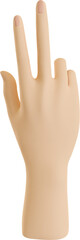 3D Render Hand Gesture Six