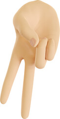 3D Render Finger Dance Signal Pose