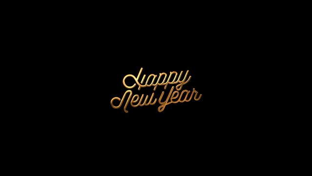 happy new year animation suitable for year-end holidays, family vacations, new year content, Great for happy new year Celebrations Around the World.