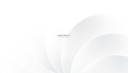white abstract papercut minimalist background