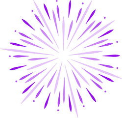 Abstract firework isolated on transparent background.