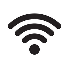 Wifi wireless internet icon vector on white background.