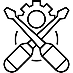 Technical Support Icon. Customer Help Service Symbol Stock Illustration. Vector Line Icons For UI Web Design And Presentation