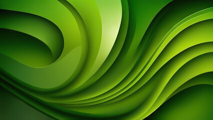 Fototapeta premium Green Waves Background