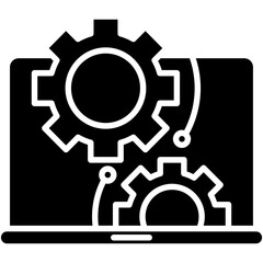 Technical Support Icon. Computer Help Service Symbol Stock Illustration. Vector Solid Icons For UI Web Design And Presentation