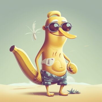 animated banana