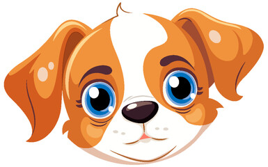 Cute dog cartoon face