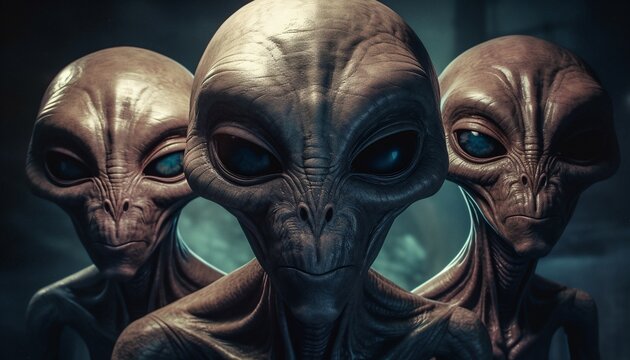 Portrait of an alien, generative AI.