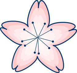 Sakura Flat Vector