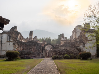 La bella ciudad colonial de Antigua en Guatemala