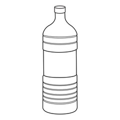bottle line vector illustration