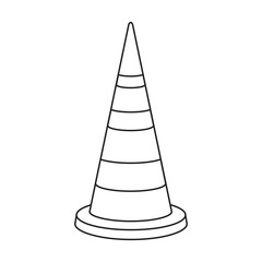 Fototapeta premium cone barrier line vector illustration