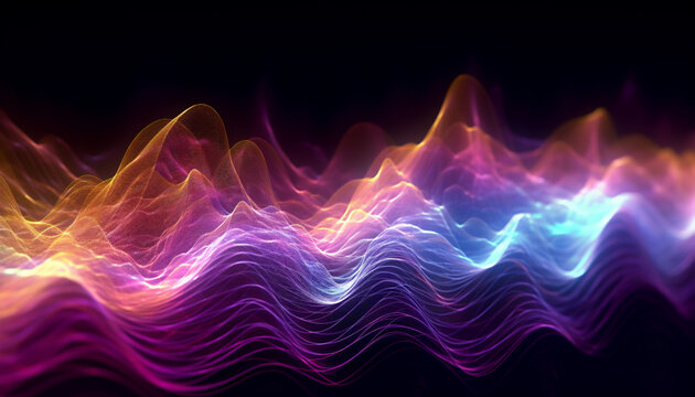 Stunning soundwave picture! For musicians, audio engineers, or anyone looking to add a touch of creativity to their work
