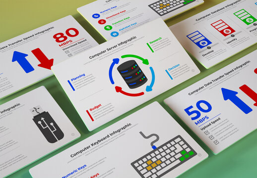 Computer Server Infographic Template