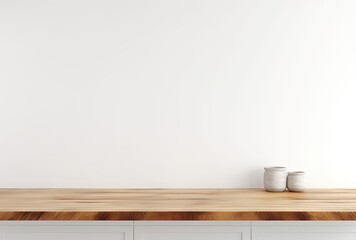 wooden board counter top mock up background, generative ai