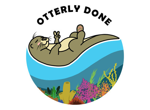 Otter Cartoon Digital Art