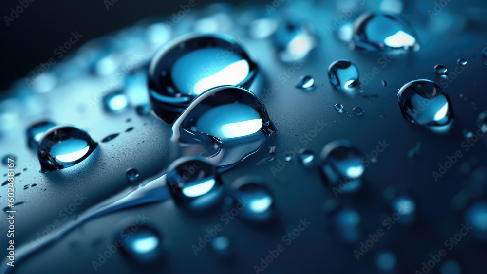 Wall mural Water Drops Closeup