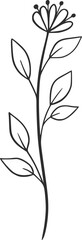 watercolor vector, outline, illustration, nature, flower, summer