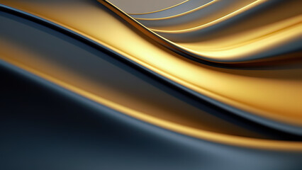 Gold and Silver Silk Waves