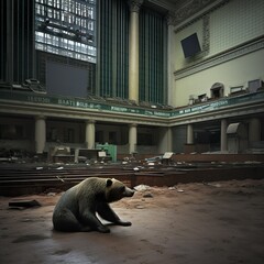 Bear market takeover: Stocks plummet, volatility reigns. Investors brace for turbulent times in the downward spiral.
